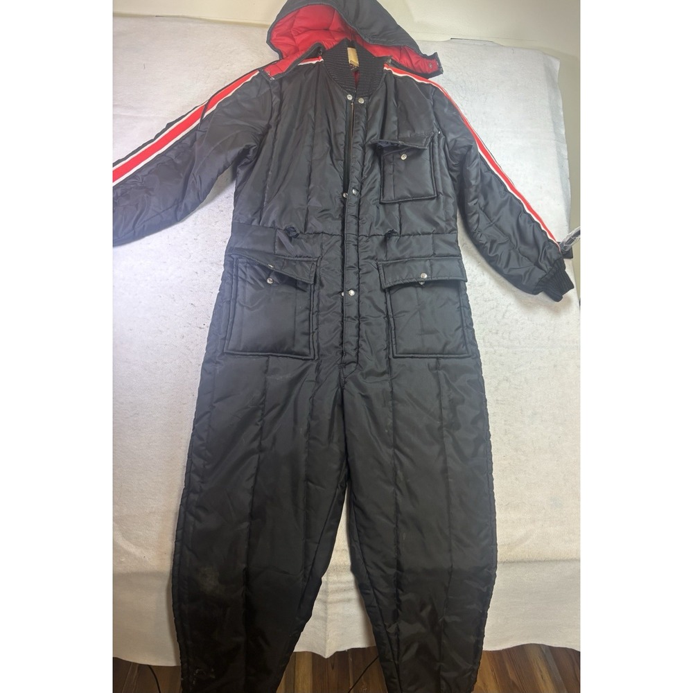 Vintage Daco Womens Large Made In USA Snowmobile Winter Snowsuit Hooded Warm
